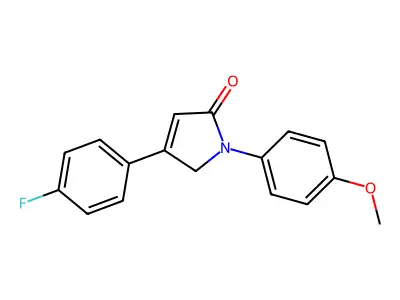 4-(4-fluorophenyl)-1-(4-methoxyphenyl)-1,5-dihydro-2H-pyrrol-2-one structure