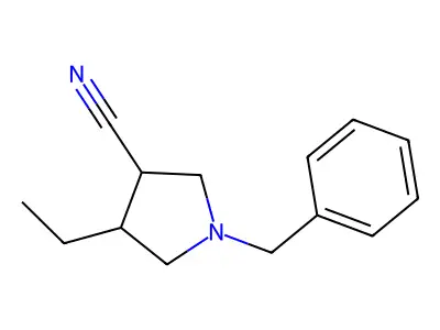 1-Benzyl-4-ethylpyrrolidine-3-carbonitrile structure