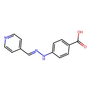 4-Pyridinealdehyde-4-carboxy-phenyl hydrazone structure