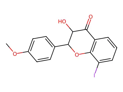 3-Hydroxy-8-iodo-2-(4-methoxyphenyl)chroman-4-one structure