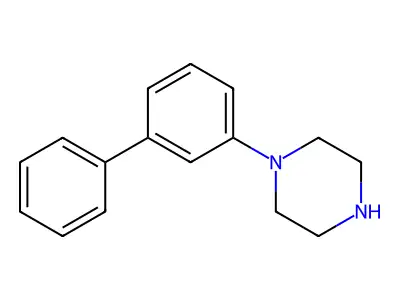 1-Biphenyl-3-yl-piperazine structure