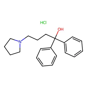 1-Pyrrolidinebutanol, alpha,alpha-diphenyl-, hydrochloride structure