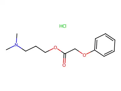 3-(Dimethylamino)propyl 2-phenoxyacetate;hydrochloride structure