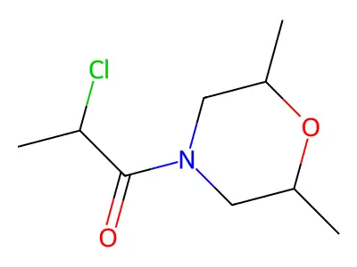 2-Chloro-1-(2,6-dimethylmorpholin-4-yl)propan-1-one structure