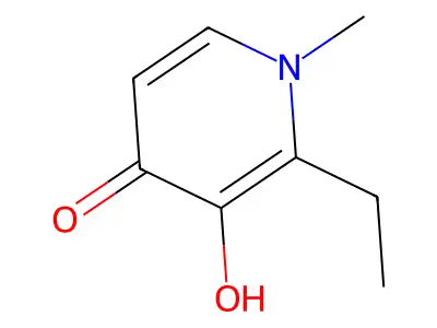 2-Ethyl-3-hydroxy-1-methyl-4(1H)-pyridinone structure
