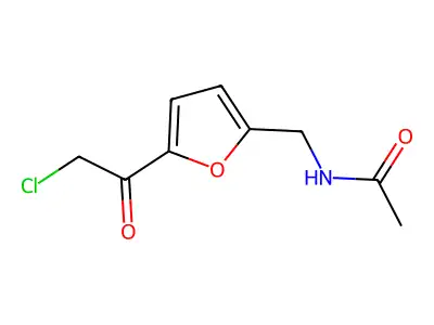 N-{[5-(2-chloroacetyl)furan-2-yl]methyl}acetamide structure