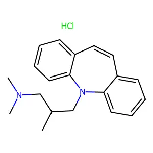 5H-Dibenz(b,f)azepine-5-propanamine, N,N,beta-trimethyl-, monohydrochloride structure