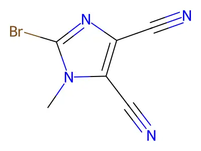 2-Bromo-1-methyl-1H-imidazole-4,5-dicarbonitrile structure