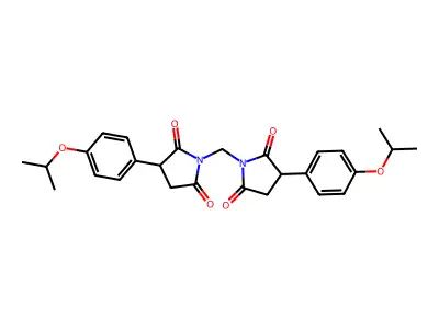 2,5-Pyrrolidinedione, 1,1'-methylenebis(3-(4-(1-methylethoxy)phenyl)- structure