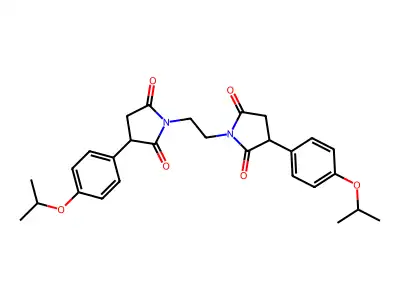2,5-Pyrrolidinedione, 1,1'-(1,2-ethanediyl)bis(3-(4-(1-methylethoxy)phenyl)- structure
