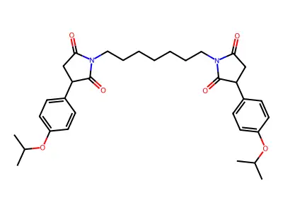 2,5-Pyrrolidinedione, 1,1'-(1,7-heptanediyl)bis(3-(4-(1-methylethoxy)phenyl)- structure