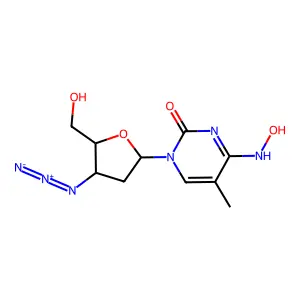 3'-Azido-2',3'-dideoxy-N4-OH-5-methylcytidine structure