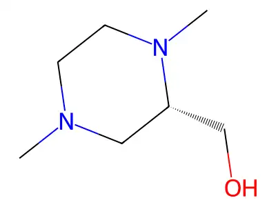 (1,4-Dimethylpiperazin-2-yl)methanol structure