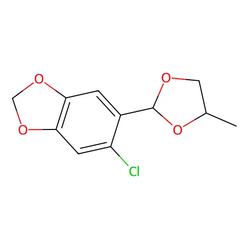 5-Chloro-6-(4-methyl-1,3-dioxolan-2-yl)-1,3-benzodioxole structure