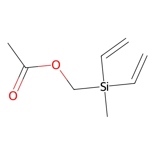Divinylmethyl(acetoxymethyl)silane structure