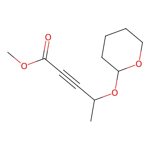 Methyl 4-(oxan-2-yloxy)pent-2-ynoate structure