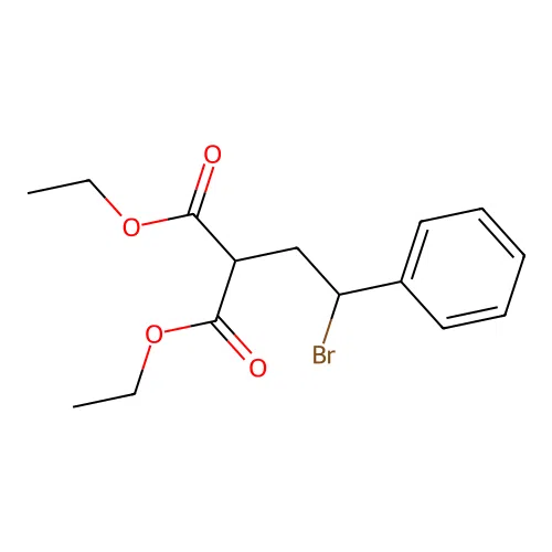Diethyl 2-(2-bromo-2-phenylethyl)malonate structure