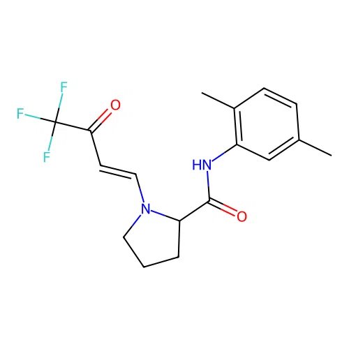 N-(2,5-DIMETHYLPHENYL)-1-[(1E)-4,4,4-TRIFLUORO-3-OXOBUT-1-EN-1-YL]PYRROLIDINE-2-CARBOXAMIDE structure
