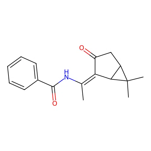 (Z)-N-(1-(6,6-dimethyl-3-oxobicyclo[3.1.0]hexan-2-ylidene)ethyl)benzamide structure