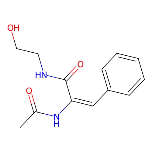 2-Acetylamino-N-(2-hydroxy-ethyl)-3-phenyl-acrylamide structure
