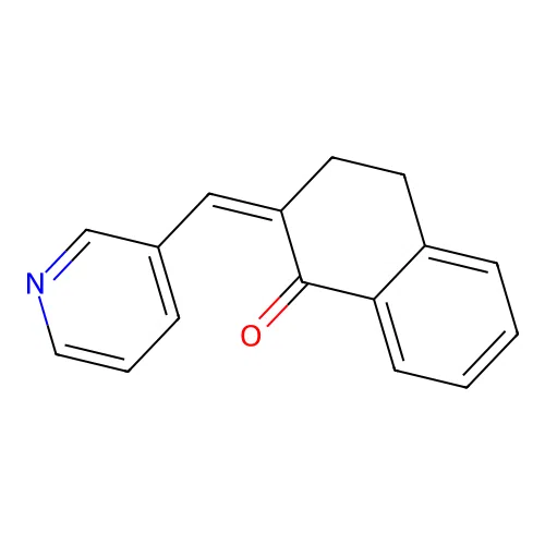 2-(3-pyridinylmethylene)-3,4-dihydro-1(2H)-naphthalenone structure