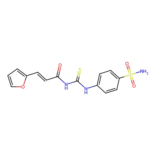 4-[3-(3-Furan-2-yl-acryloyl)-thioureido]-benzenesulfonamide structure
