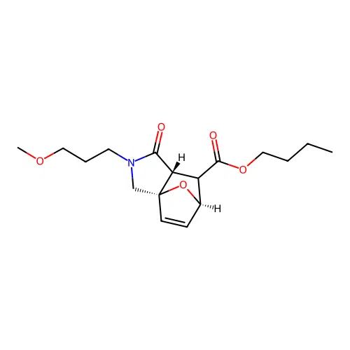 (3aS,6R,7aR)-butyl 2-(3-methoxypropyl)-1-oxo-1,2,3,6,7,7a-hexahydro-3a,6-epoxyisoindole-7-carboxylate structure