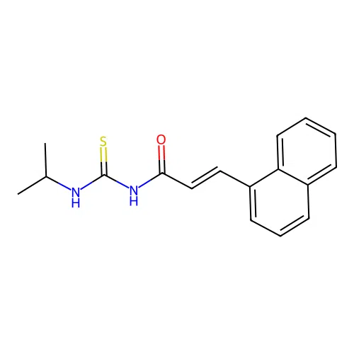 N-isopropyl-N'-[3-(1-naphthyl)acryloyl]thiourea structure