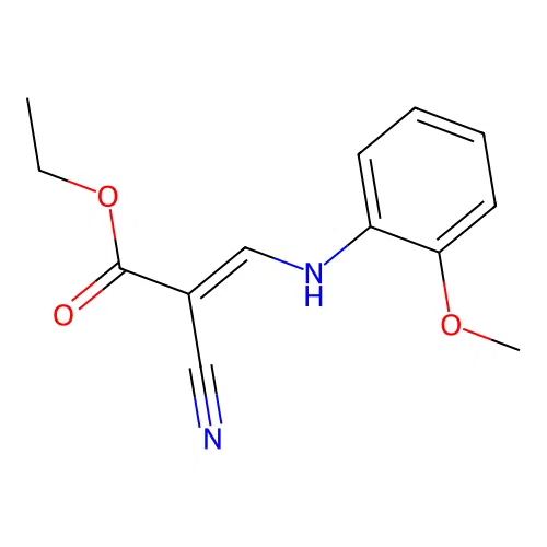 ethyl (2E)-2-cyano-3-[(2-methoxyphenyl)amino]prop-2-enoate structure