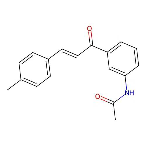 N-{3-[3-(4-methylphenyl)acryloyl]phenyl}acetamide structure