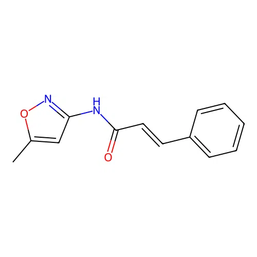 N-(5-methyl-3-isoxazolyl)-3-phenylacrylamide structure