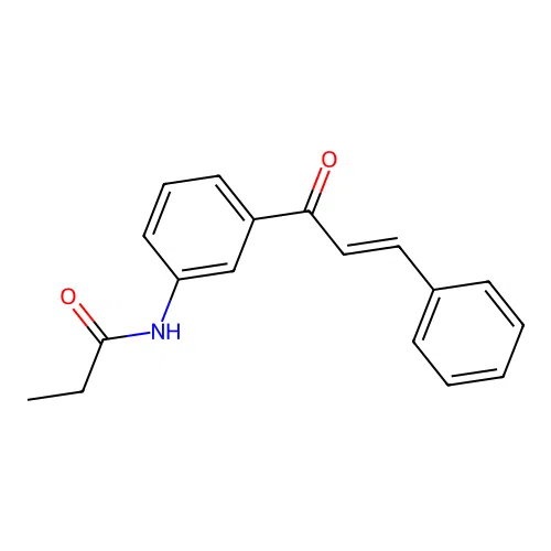 N-(3-cinnamoylphenyl)propanamide structure