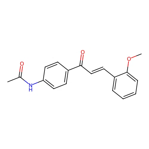 N-{4-[3-(2-methoxyphenyl)acryloyl]phenyl}acetamide structure