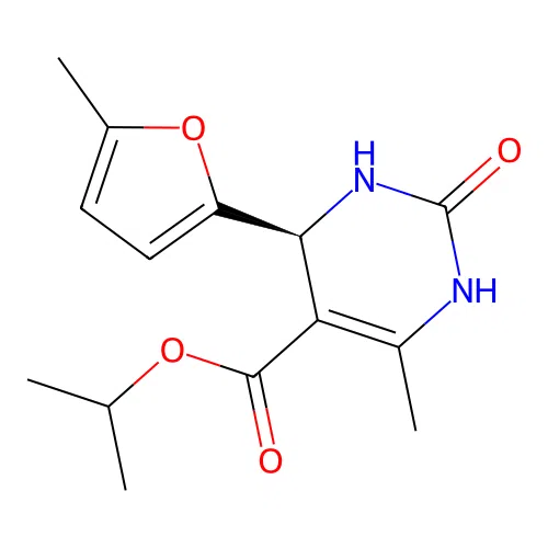 (S)-6-Methyl-4-(5-methyl-furan-2-yl)-2-oxo-1,2,3,4-tetrahydro-pyrimidine-5-carboxylic acid isopropyl  ester structure