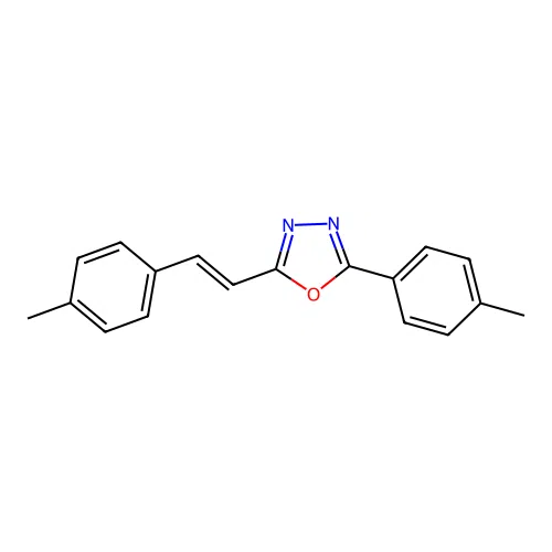 2-(4-Methylphenyl)-5-[2-(4-methylphenyl)vinyl]-1,3,4-oxadiazole structure
