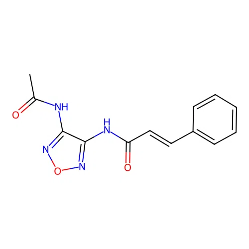 (E)-N-(4-Acetylamino-furazan-3-yl)-3-phenyl-acrylamide structure