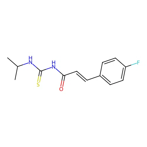 N-[3-(4-fluorophenyl)acryloyl]-N'-isopropylthiourea structure
