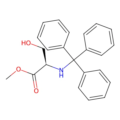 Methyl (2R)-3-hydroxy-2-[(triphenylmethyl)amino]propanoate structure