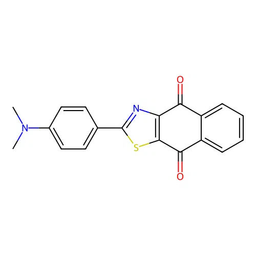 2-[4-(Dimethylamino)phenyl]benzo[f][1,3]benzothiazole-4,9-dione structure