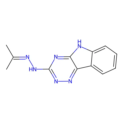 acetone 5H-[1,2,4]triazino[5,6-b]indol-3-ylhydrazone structure