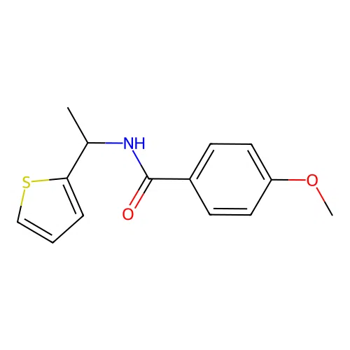 4-methoxy-N-(1-thiophen-2-ylethyl)benzamide structure