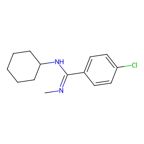 4-chloro-N-cyclohexyl-N'-methylbenzenecarboximidamide structure
