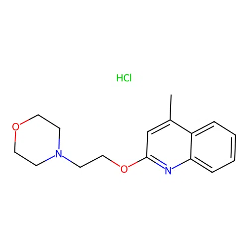 4-(2-((4-Methylquinolin-2-yl)oxy)ethyl)morpholine hydrochloride structure