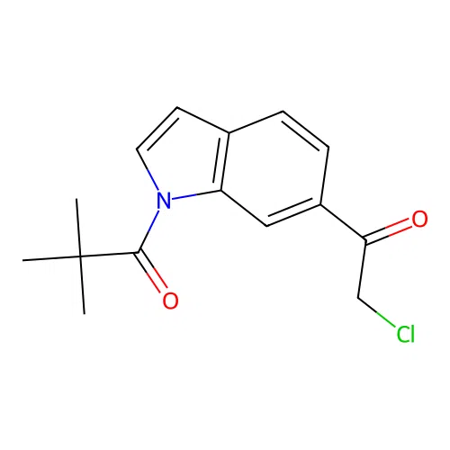 1-(6-(2-Chloroacetyl)-1H-indol-1-yl)-2,2-dimethylpropan-1-one structure