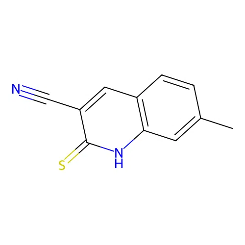 7-methyl-2-sulfanylidene-1H-quinoline-3-carbonitrile structure