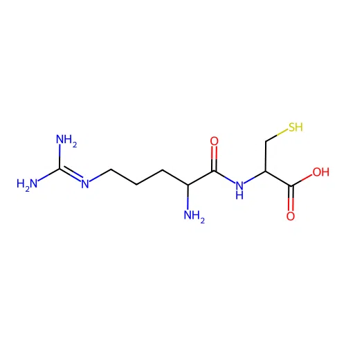 2-[[2-Amino-5-(diaminomethylideneamino)pentanoyl]amino]-3-sulanylpropanoic acid structure