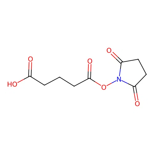 Pentanoic acid, 5-((2,5-dioxo-1-pyrrolidinyl)oxy)-5-oxo- structure