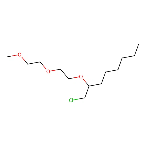 1-(Chloromethyl)-1-[2-(2-methoxyethoxy)ethoxy]heptane structure