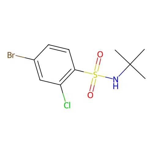 4-bromo-N-tert-butyl-2-chlorobenzenesulfonamide structure