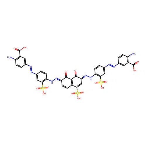 C36H26N10O15S3 structure